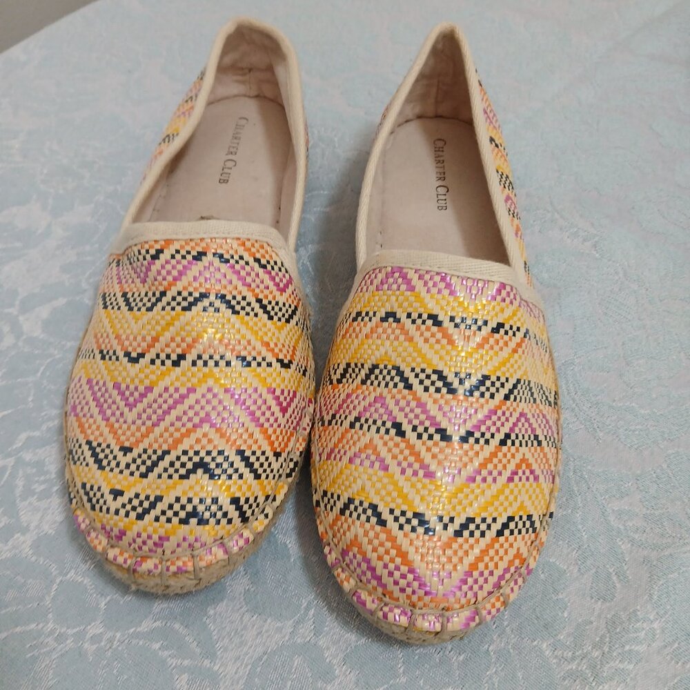 Charter Club Joeey Multicolored Espadrille Flat Size 8M - Picture 8 of 8